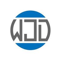 création de logo de lettre wjd sur fond blanc. concept de logo de cercle d'initiales créatives wjd. conception de lettre wjd. vecteur