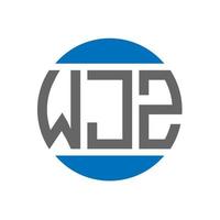 création de logo de lettre wjz sur fond blanc. concept de logo de cercle d'initiales créatives wjz. conception de lettre wjz. vecteur