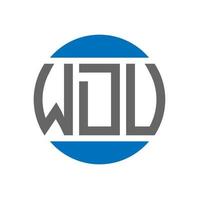 création de logo de lettre wdv sur fond blanc. concept de logo de cercle d'initiales créatives wdv. conception de lettre wdv. vecteur