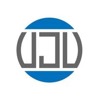 création de logo de lettre vjv sur fond blanc. concept de logo de cercle d'initiales créatives vjv. conception de lettre vjv. vecteur