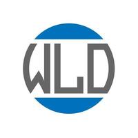 création de logo de lettre wlo sur fond blanc. wlo concept de logo de cercle d'initiales créatives. conception de lettre wlo. vecteur