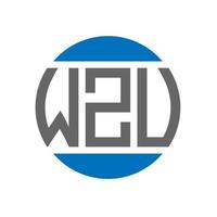 création de logo de lettre wzu sur fond blanc. concept de logo de cercle d'initiales créatives wzu. conception de lettre wzu. vecteur