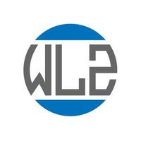 création de logo de lettre wlz sur fond blanc. concept de logo de cercle d'initiales créatives wlz. conception de lettre wlz. vecteur