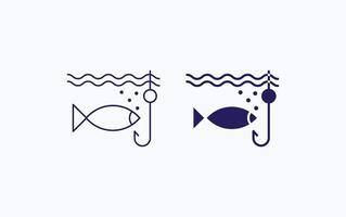 icône illustration de pêche vecteur