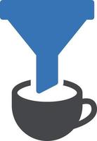 illustration vectorielle de filtre à café sur fond.symboles de qualité premium.icônes vectorielles pour le concept et la conception graphique. vecteur