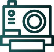 icône plate d'appareil photo instantané vecteur