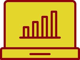 conception d'icône vectorielle graphique à barres en ligne vecteur