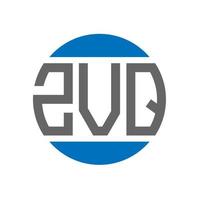 création de logo de lettre zvq sur fond blanc. concept de logo de cercle d'initiales créatives zvq. conception de lettre zvq. vecteur
