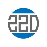 création de logo de lettre zzo sur fond blanc. concept de logo de cercle d'initiales créatives zzo. conception de lettre zzo. vecteur