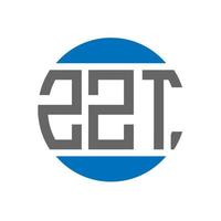 création de logo de lettre zzt sur fond blanc. concept de logo de cercle d'initiales créatives zzt. conception de lettre zzt. vecteur