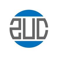création de logo de lettre zuc sur fond blanc. concept de logo de cercle d'initiales créatives zuc. conception de lettre zuc. vecteur