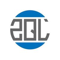 création de logo de lettre zql sur fond blanc. concept de logo de cercle d'initiales créatives zql. conception de lettre zql. vecteur