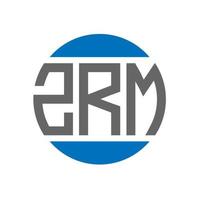 création de logo de lettre zrm sur fond blanc. concept de logo de cercle d'initiales créatives zrm. conception de lettre zrm. vecteur