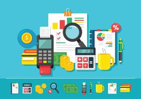 Concept de comptabilité et comptabilité financière vecteur