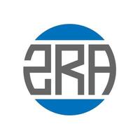 création de logo de lettre zra sur fond blanc. concept de logo de cercle d'initiales créatives zra. conception de lettre zra. vecteur