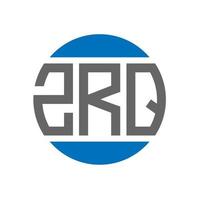 création de logo de lettre zrq sur fond blanc. concept de logo de cercle d'initiales créatives zrq. conception de lettre zrq. vecteur