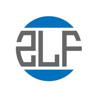 création de logo de lettre zlf sur fond blanc. concept de logo de cercle d'initiales créatives zlf. conception de lettre zlf. vecteur