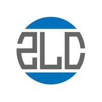 création de logo de lettre zlc sur fond blanc. concept de logo de cercle d'initiales créatives zlc. conception de lettre zlc. vecteur