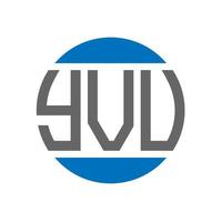 création de logo de lettre yvu sur fond blanc. concept de logo de cercle d'initiales créatives yvu. conception de lettre yvu. vecteur