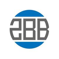 création de logo de lettre zbb sur fond blanc. concept de logo de cercle d'initiales créatives zbb. conception de lettre zbb. vecteur
