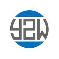 création de logo de lettre yzw sur fond blanc. concept de logo de cercle d'initiales créatives yzw. conception de lettre yzw. vecteur