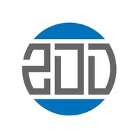 création de logo de lettre zdd sur fond blanc. concept de logo de cercle d'initiales créatives zdd. conception de lettre zdd. vecteur