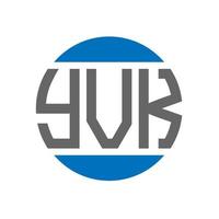 création de logo de lettre yvk sur fond blanc. concept de logo de cercle d'initiales créatives yvk. conception de lettre yvk. vecteur