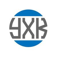 création de logo de lettre yxk sur fond blanc. concept de logo de cercle d'initiales créatives yxk. conception de lettre yxk. vecteur