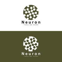 conception de logo de neurone vecteur illustration de cellule nerveuse adn moléculaire marque de santé