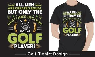 modèle graphique de conception de t-shirt de golf vecteur pro