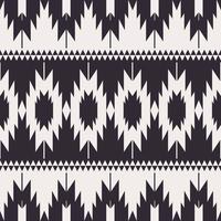 motif ethnique navajo noir et blanc. fond ethnique navajo du sud-ouest à rayures noires et blanches. utilisation de modèle sans couture boho pour la moquette, la moquette, la tapisserie, le rembourrage, les éléments de décoration de la maison. vecteur