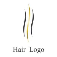 modèle de logo de vague de cheveux vecteur