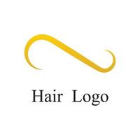 modèle de logo de vague de cheveux vecteur