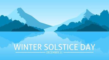 thème du jour du solstice d'hiver. illustration vectorielle. adapté à l'affiche, aux bannières, à l'arrière-plan et à la carte de voeux. vecteur