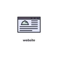 Le symbole de site Web de signe de vecteur est isolé sur un fond blanc. couleur de l'icône modifiable.