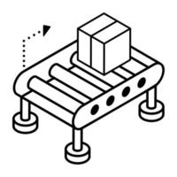 une icône isométrique du colis de livraison vecteur