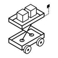 une icône isométrique du colis de livraison vecteur