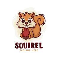 modèle de vecteur de conception de logo d'écureuil