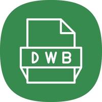 icône de format de fichier dwb vecteur