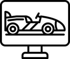 conception d'icône vectorielle d'écran de course vecteur