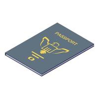 icône de passeport d'identité, style isométrique vecteur
