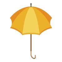 icône de parapluie jaune, style isométrique vecteur