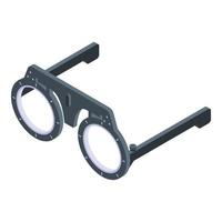 icône de lunettes d'opticien, style isométrique vecteur