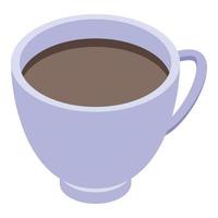 icône de tasse de café à la maison, style isométrique vecteur