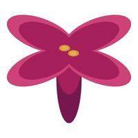 icône de fleur lilas ouverte rouge, style isométrique vecteur