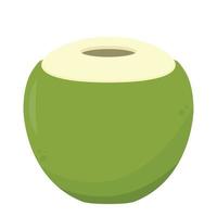 noix de coco verte. création de logo de noix de coco. vecteur de noix de coco. noix de coco sur fond blanc.