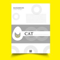 brochure logo chat, affiche, dépliant, brochure, magazine, conception de la couverture avec un espace pour l'arrière-plan photo, modèle d'illustration vectorielle au format a4 vecteur libre vecteur gratuit