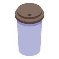 icône de tasse de café à emporter, style isométrique vecteur
