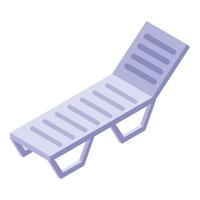 icône de chaise de plage, style isométrique vecteur