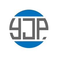 création de logo de lettre yjp sur fond blanc. concept de logo de cercle d'initiales créatives yjp. conception de lettre yjp. vecteur